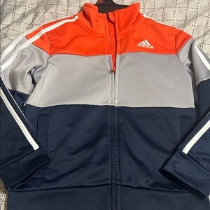 Adidas Tri-Tone Sports Jacket - Orange, Gray, Navy